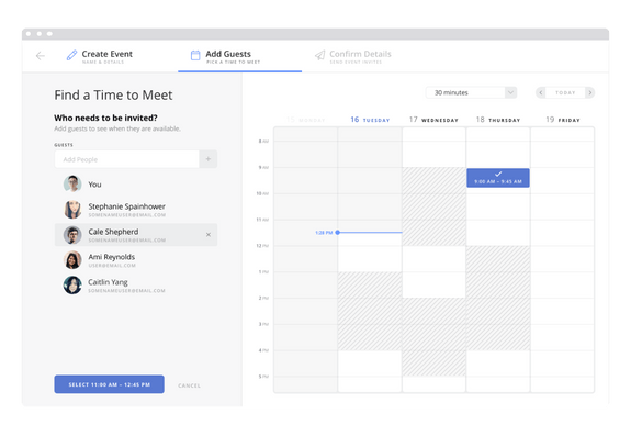 The smart way to schedule team meetings.