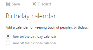 office 365 birthday calendar