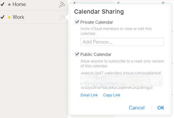icloud calendar sharing