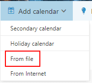 import office 365 calendar website