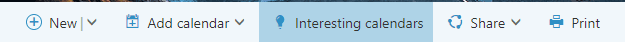 interesting office 365 calendars