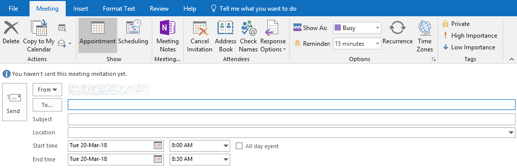 outlook calendar meetings