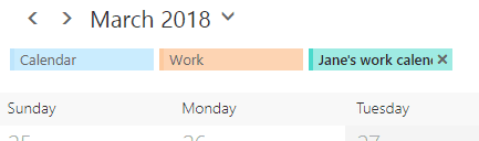 office 365 calendar tabs