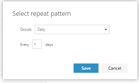 repeat patterns in office 365 calendar