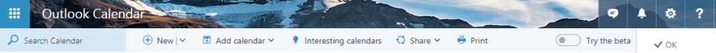 office 365 calendar theme strip