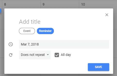 create google calendar reminder website 