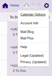 yahoo calendar options