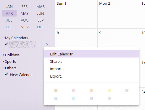 edit yahoo calendar