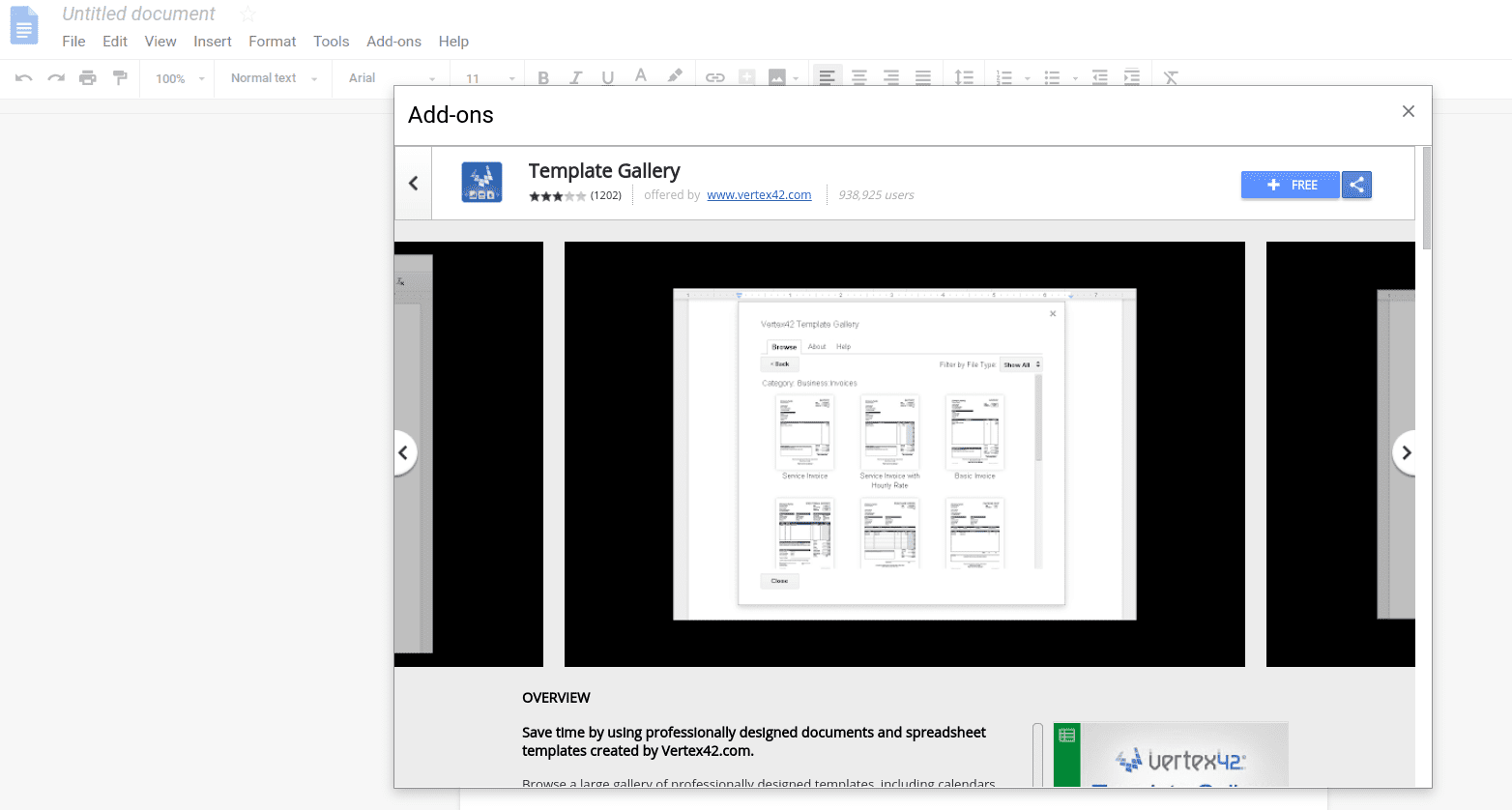 Google Docs Template Gallery