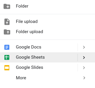 How to choose Google Sheets