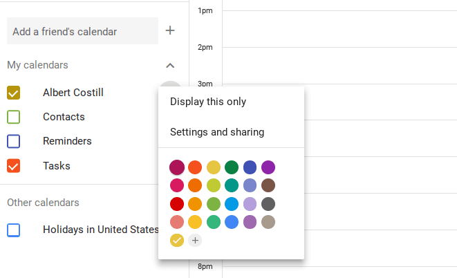 How to Use Color-Coded Sub-Calendars