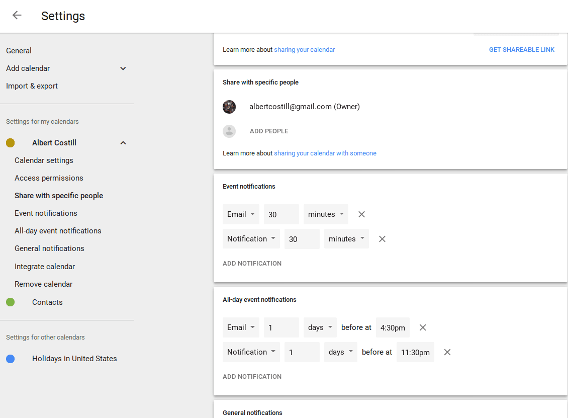 how to add more my calendars in google calendar