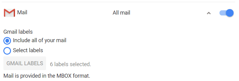 Download all of your emails or just some of them.