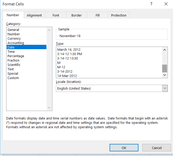 Enter an automatic date in Excel