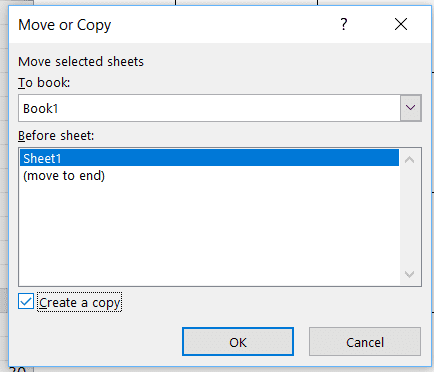 Copy the months of the Excel calendar