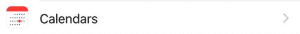 Calendar in your iOS settings