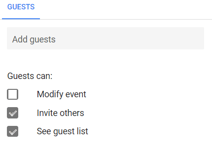 Share event settings in Google Calendar
