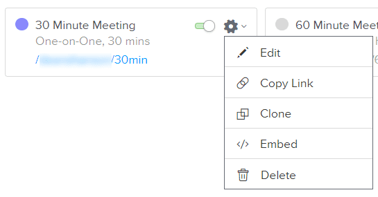 editing events with calendly