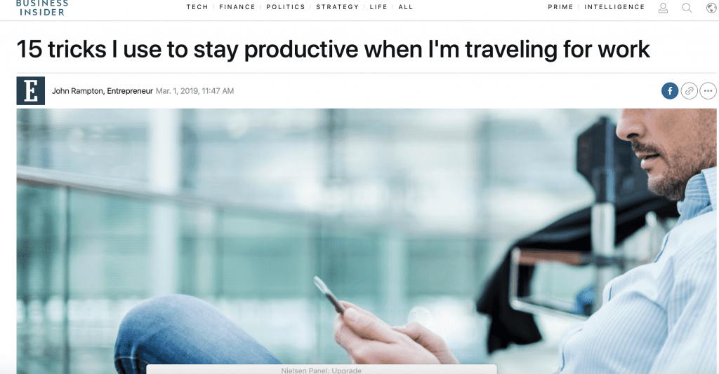 Productivity While Traveling