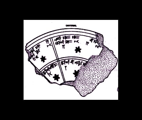 drawing of a babylonian calendar