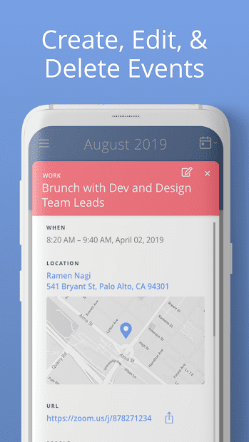 Calendar Android App Events