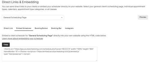 Acuity Scheduling Guide - Calendar