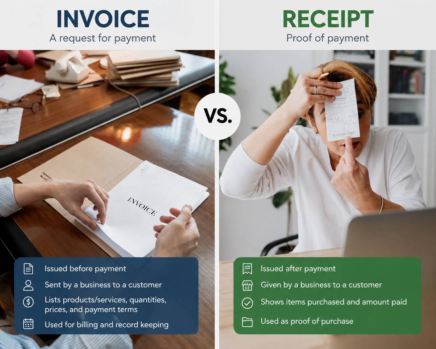 Invoice vs. Receipt: What’s the Difference and When to Use Each